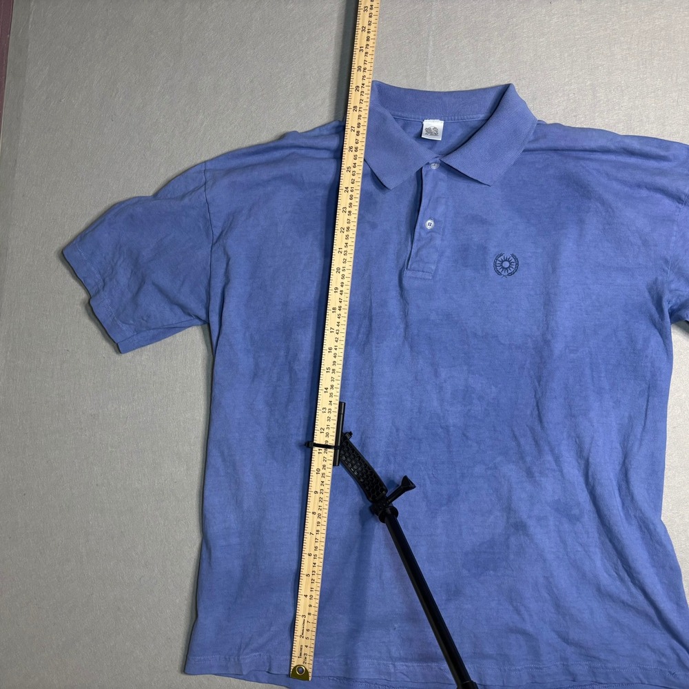 SOL Apparel Men's Polo Shirt XL Blue 100% Cotton Made in USA - Picture 3 of 16